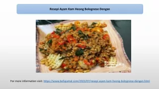 Resepi Ayam Kam Heong Bolognese Dengan