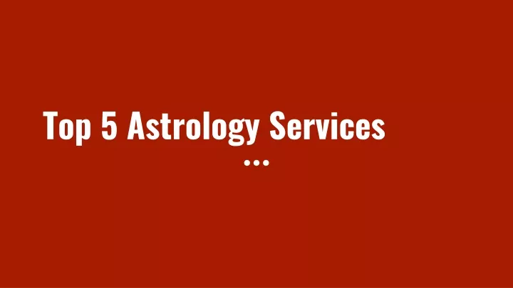 top 5 astrology services
