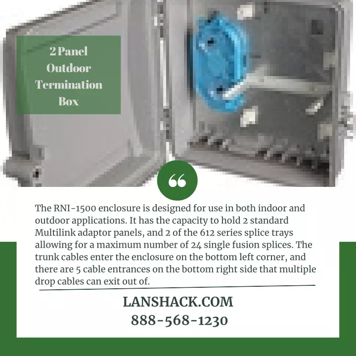 2 panel outdoor termination box