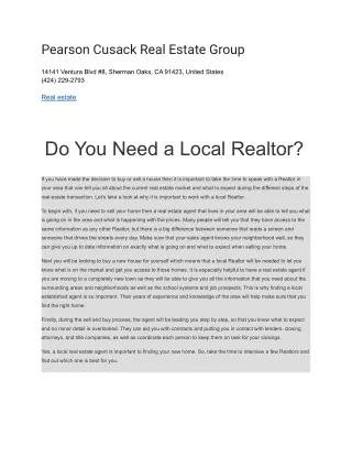 pearson cusack real estate group