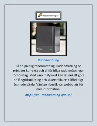 radonm tning