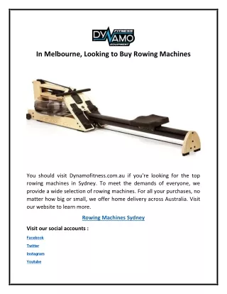 in melbourne looking to buy rowing machines