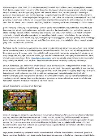 Ayo Penilaian Kasino Bocoran Link Slot Gacor Hari Ini Teranyar