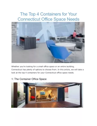 the top 4 containers for your connecticut office