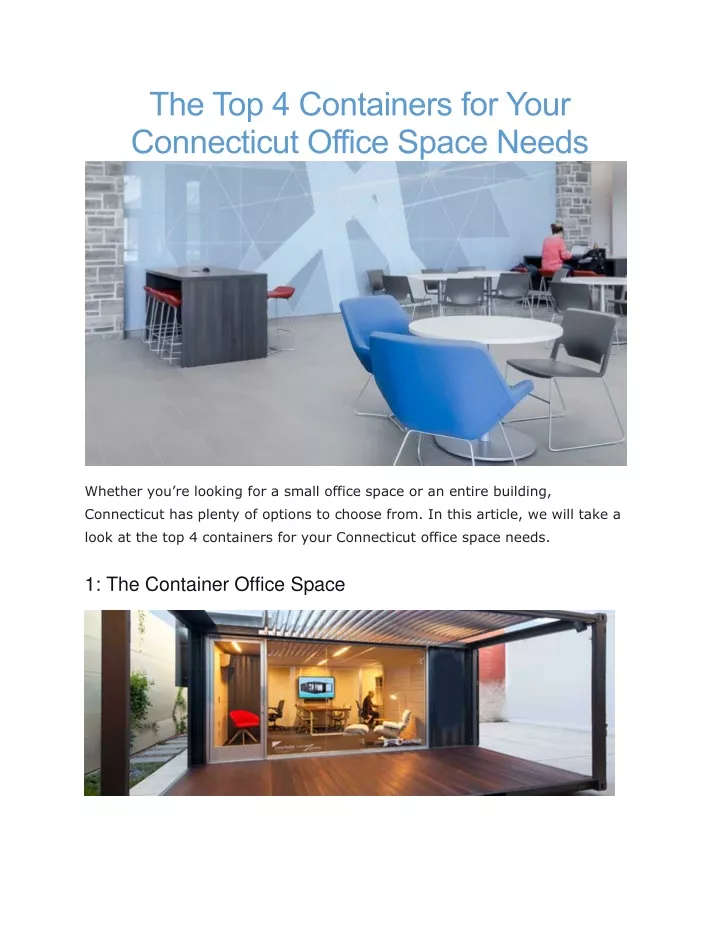 the top 4 containers for your connecticut office