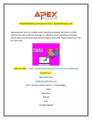 email marketing company in usa apexwebcube com