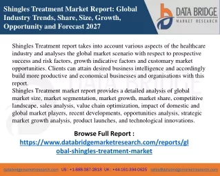 Global Shingles Treatment Market - Global Analysis Report