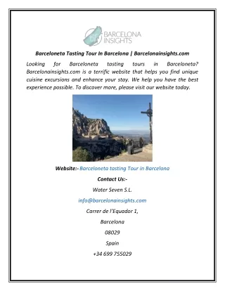 Barceloneta Tasting Tour In Barcelona  Barcelonainsights