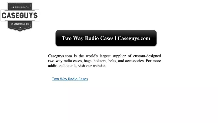 two way radio cases caseguys com
