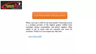 Laser Printer Refill | Tonerstop.com.au