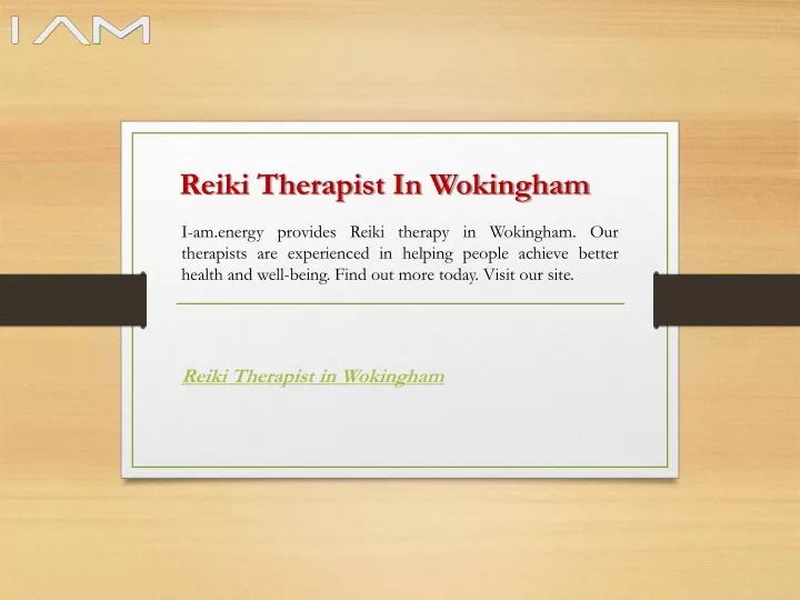 reiki therapist in wokingham