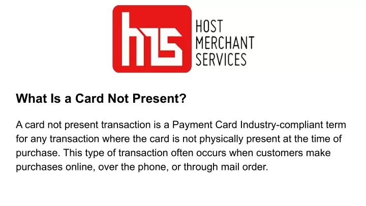 what is a card not present