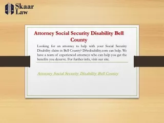 Attorney Social Security Disability Bell County  Dfwdisability.com
