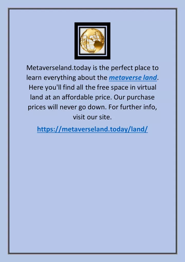 metaverseland today is the perfect place to learn