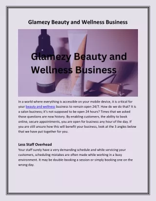 Glamezy Beauty and Wellness Business