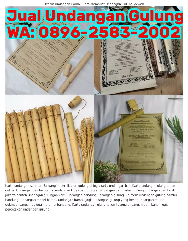 desain undangan bambu cara membuat undangan