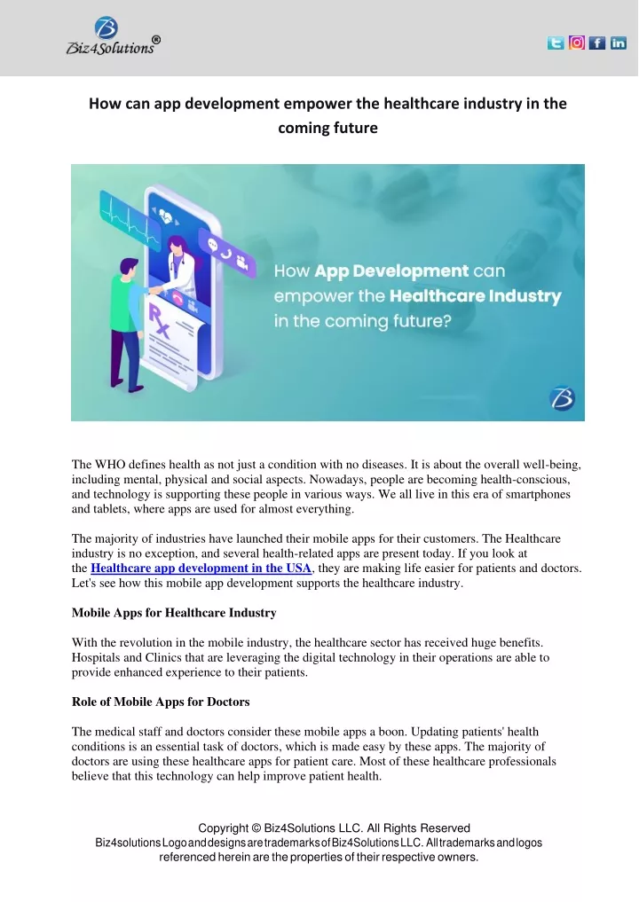 how can app development empower the healthcare