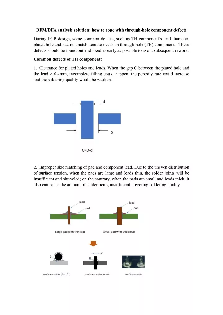 dfm dfaanalysis solution how to cope with through