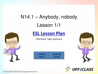 Anybody Nobody - Free ESL Lesson Plan