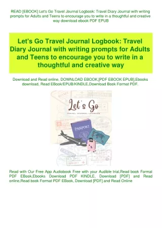 READ [EBOOK] Let's Go Travel Journal Logbook Travel Diary Journal with writing prompts for Adults an