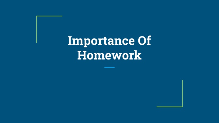 importance of homework ppt