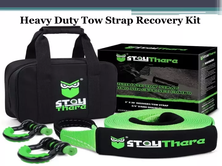 heavy duty tow strap recovery kit