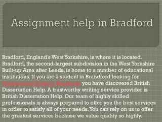 assignment help in bradford