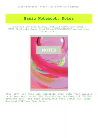Basic Notebook Notes [PDF EBOOK EPUB KINDLE]