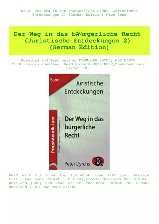 [READ] Der Weg in das bÃƒÂ¼rgerliche Recht (Juristische Entdeckungen 2) (German Edition) Free Book
