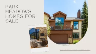 Enjoy Your Luxurious Stay At Park City Homes | NChevre