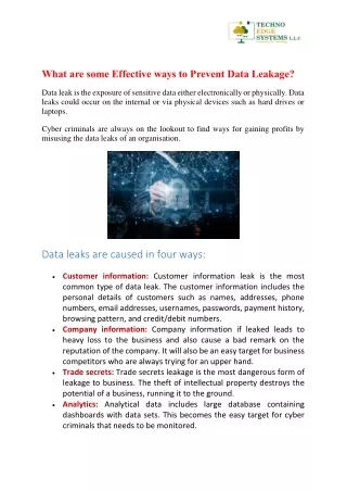 what are some effective ways to prevent data