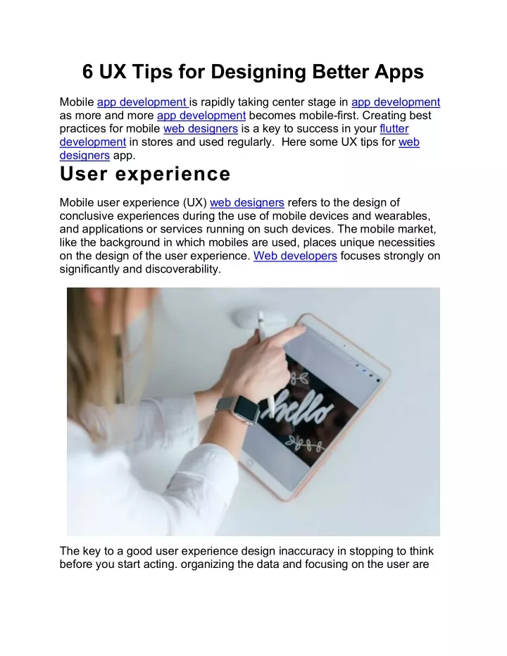 6 ux tips for designing better apps