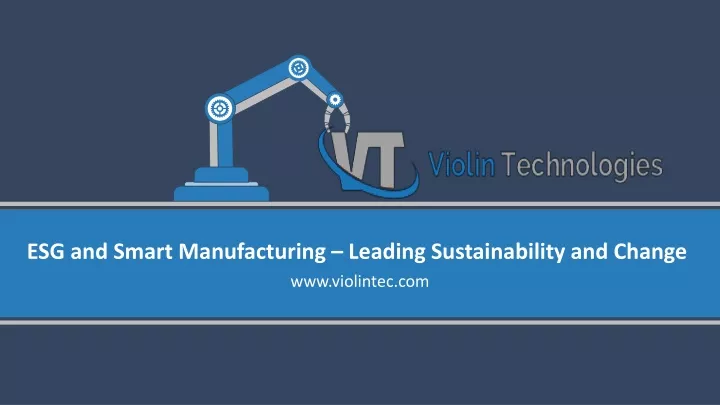 esg and smart manufacturing leading