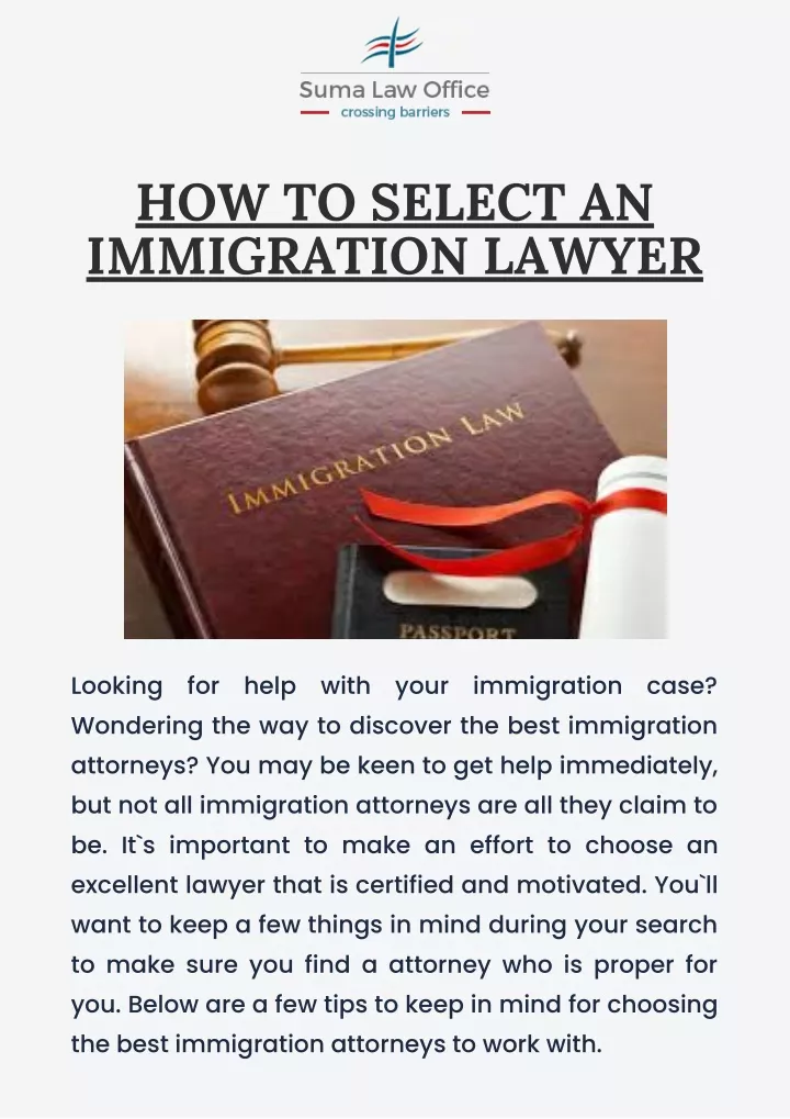 how to select an immigration lawyer