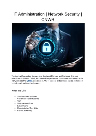 it administration network security cnwr