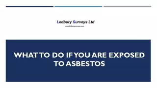 What to do if you are exposed to Asbestos