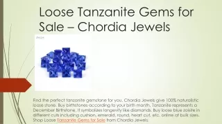 loose tanzanite gems for sale chordia jewels