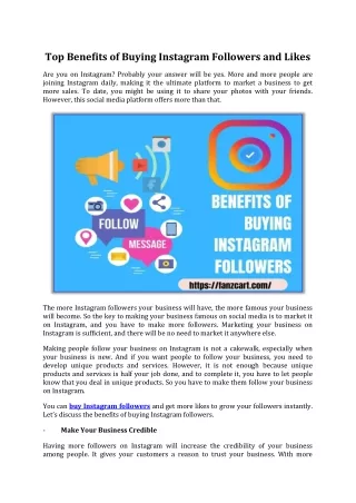 Top Benefits of Buying Instagram Followers and Likes