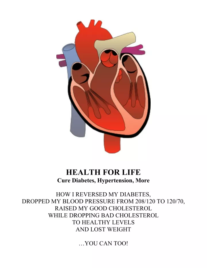 health for life cure diabetes hypertension more