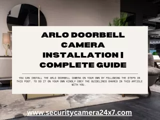 arlo doorbell camera installation complete guide