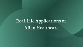 real life applications of ar in healthcare