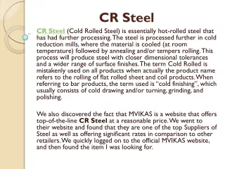 CR Steel