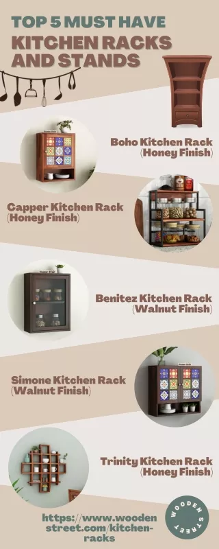 Buy Wooden Kitchen Racks and Stands Online @Best Price