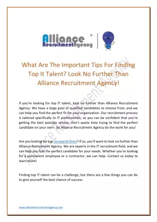 what are the important tips for finding