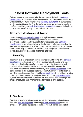 7 best software deployment tools