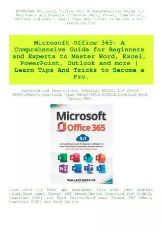 DOWNLOAD Microsoft Office 365 A Comprehensive Guide for Beginners and Experts to Master Word  Excel