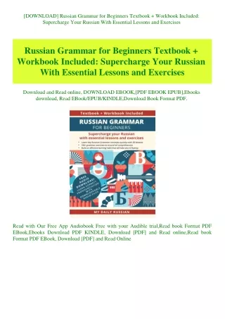 [DOWNLOAD] Russian Grammar for Beginners Textbook   Workbook Included Supercharge Your Russian With