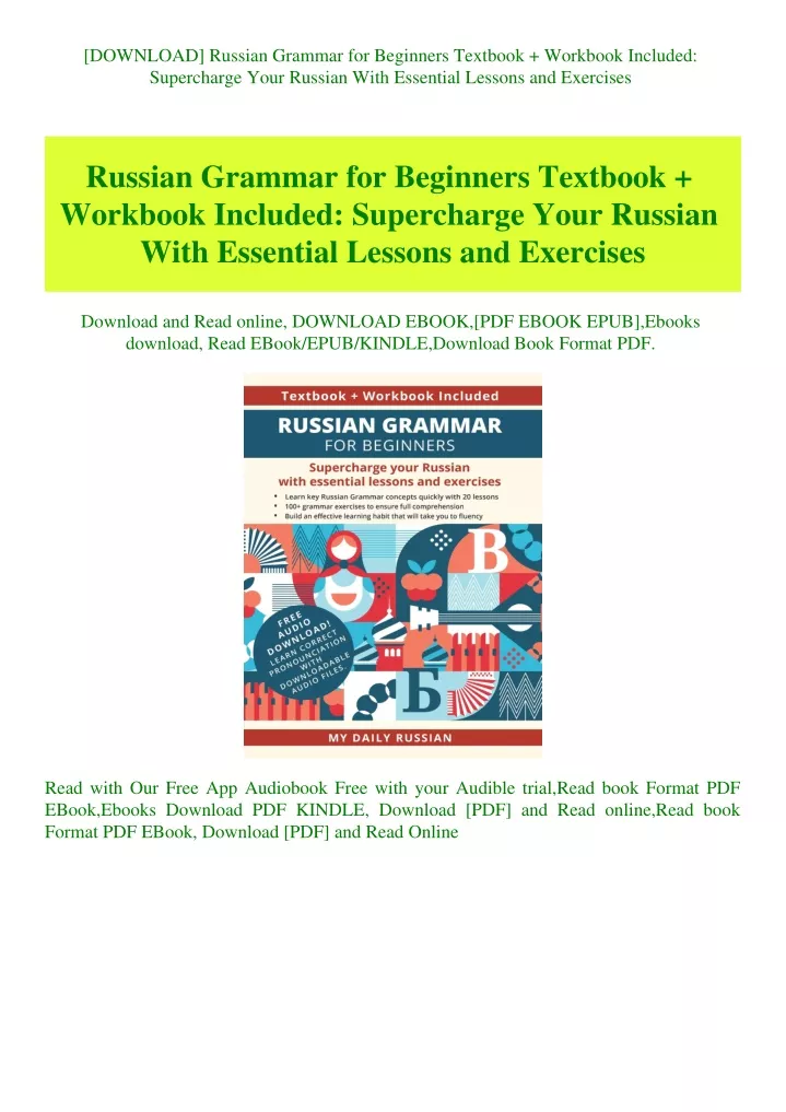 download russian grammar for beginners textbook