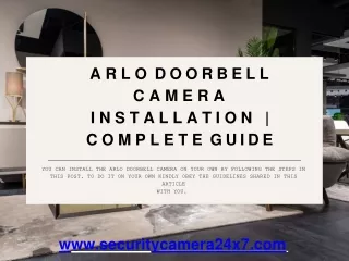 arlo doorbell camera installation complete guide