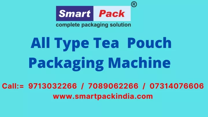 all type tea pouch packaging machine